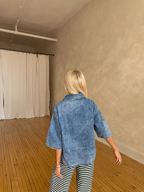 Harlow Denim Top